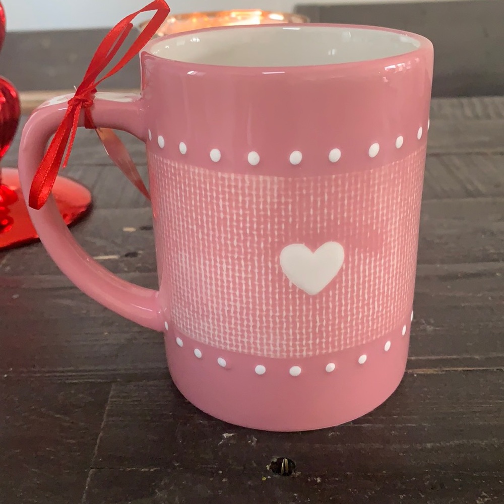 COPY - Valentine’s Day Beautiful Love pink with hearts Mug by Lang by design.